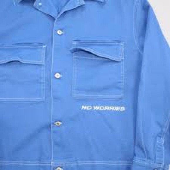 ☀️🧥 Urban Outfitter No Worries *blue* unisex denim jacket - Picture 8 of 9